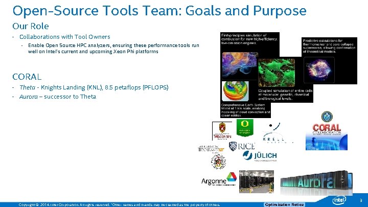 Open-Source Tools Team: Goals and Purpose Our Role ‐ Collaborations with Tool Owners ‐