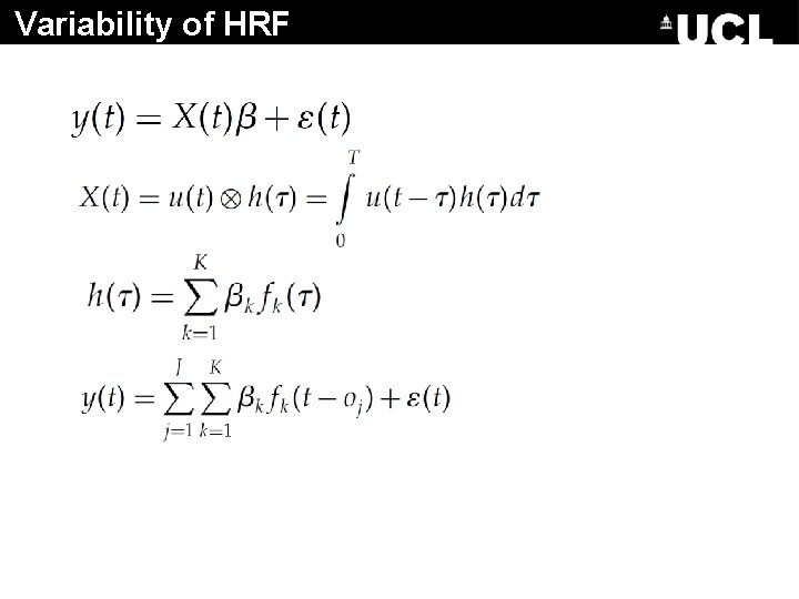 Variability of HRF 