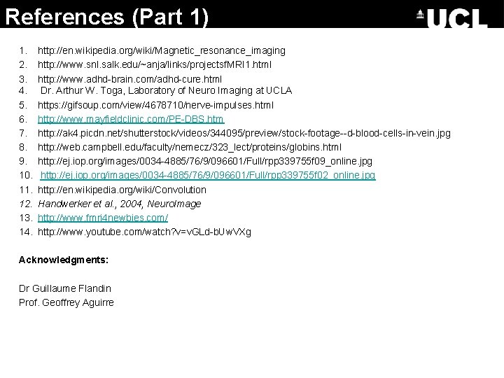 References (Part 1) 1. 2. 3. 4. 5. 6. 7. 8. 9. 10. 11.