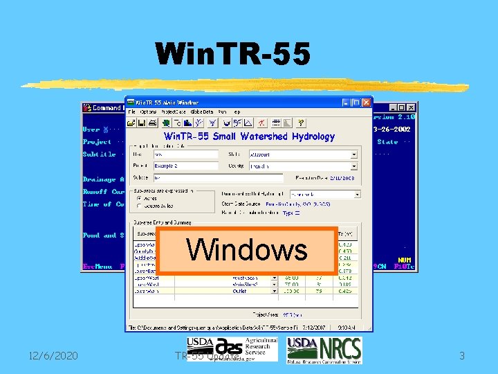 Win. TR-55 S O D Windows 12/6/2020 TR-55 Update 3 
