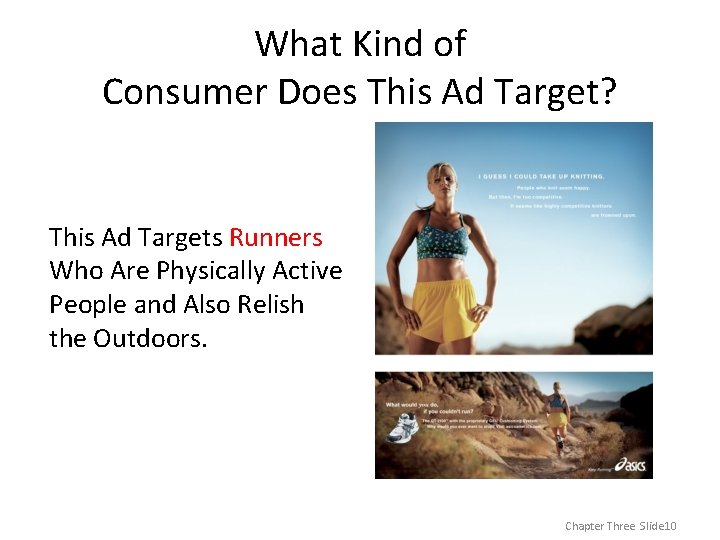 What Kind of Consumer Does This Ad Target? This Ad Targets Runners Who Are