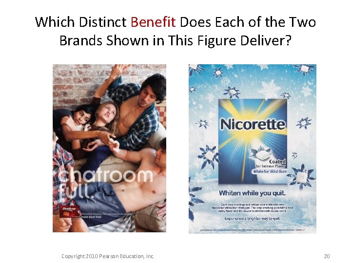 Which Distinct Benefit Does Each of the Two Brands Shown in This Figure Deliver?