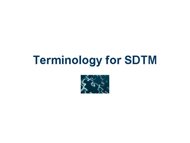 Terminology for SDTM 