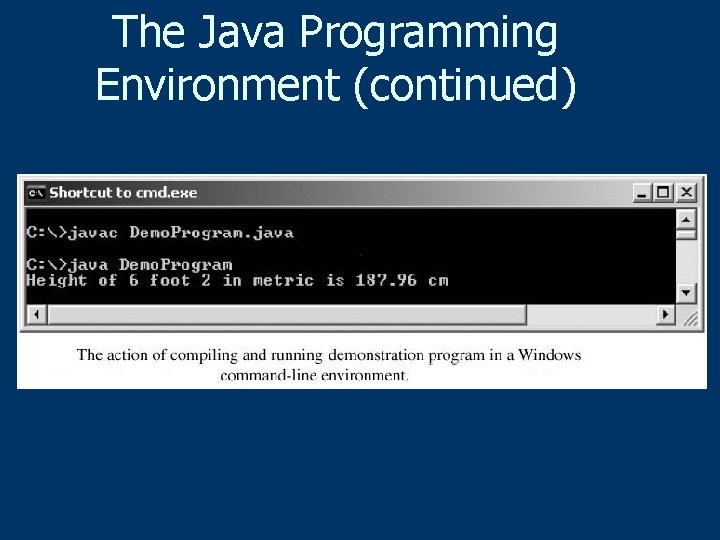 The Java Programming Environment (continued) 