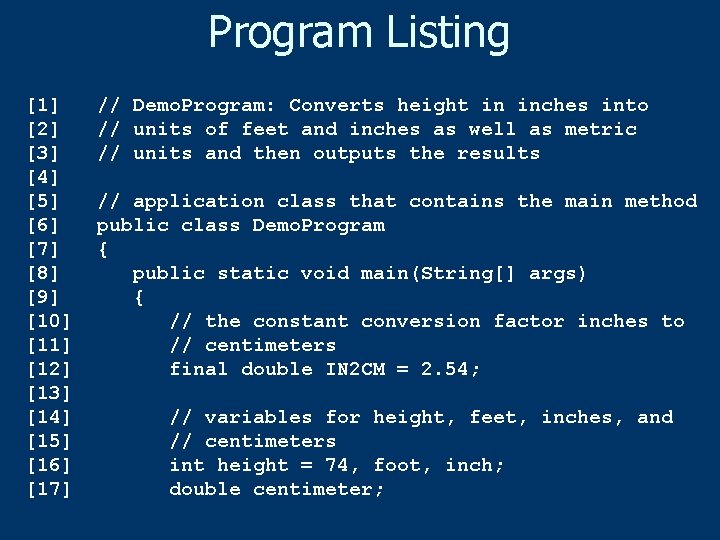 Program Listing [1] [2] [3] [4] [5] [6] [7] [8] [9] [10] [11] [12]