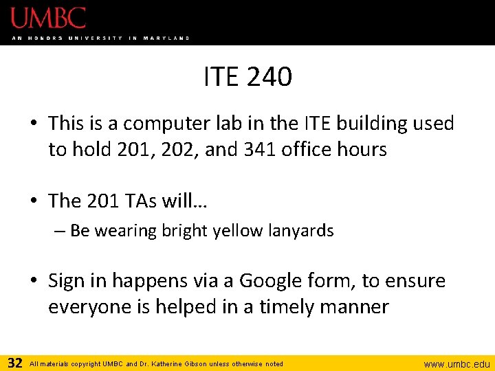 ITE 240 • This is a computer lab in the ITE building used to