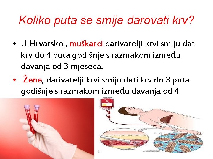 Koliko puta se smije darovati krv? • U Hrvatskoj, muškarci darivatelji krvi smiju dati