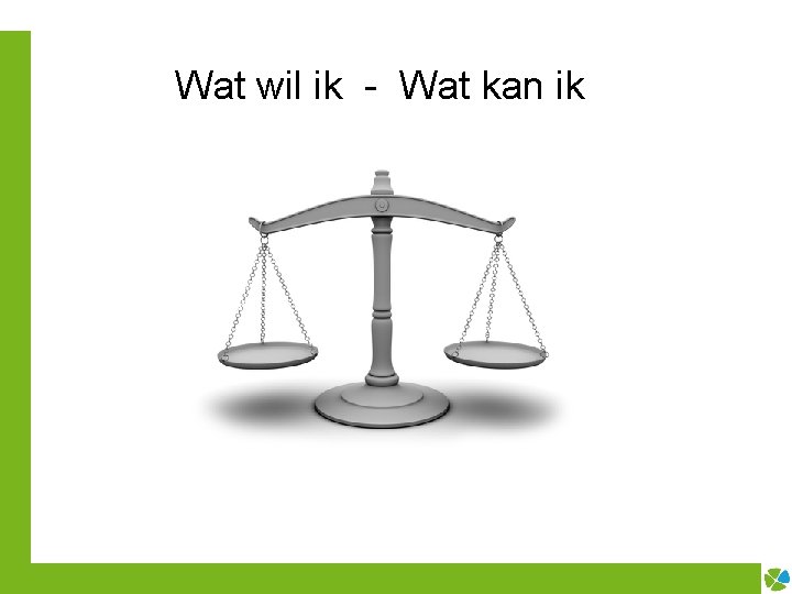  Wat wil ik - Wat kan ik 