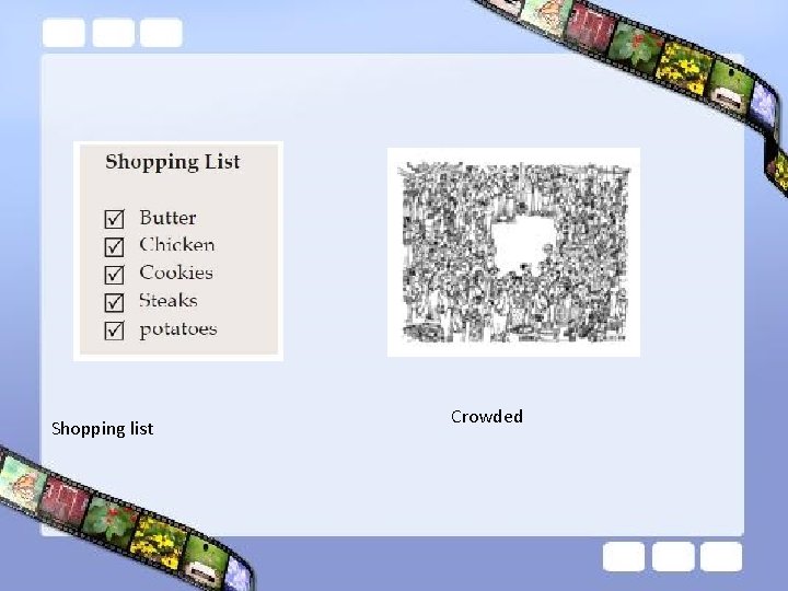 Shopping list Crowded 