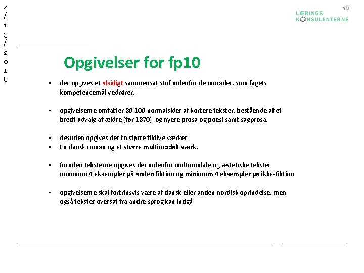 4 / 1 3 / 2 0 1 8 Opgivelser for fp 10 •