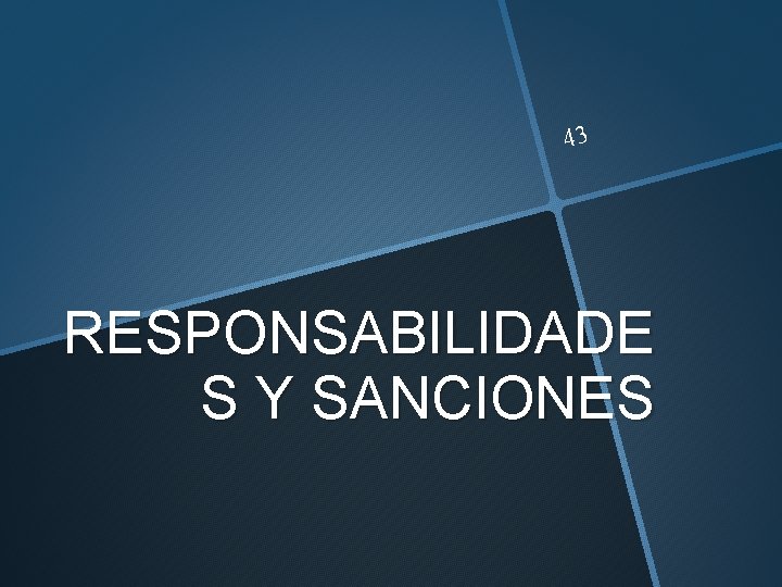 43 RESPONSABILIDADE S Y SANCIONES 