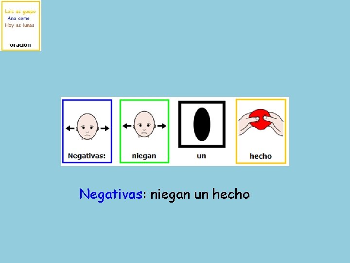 Negativas: niegan un hecho 