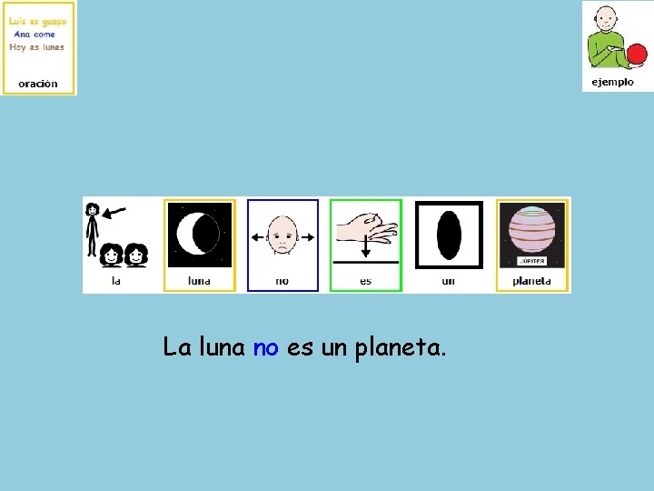La luna no es un planeta. 