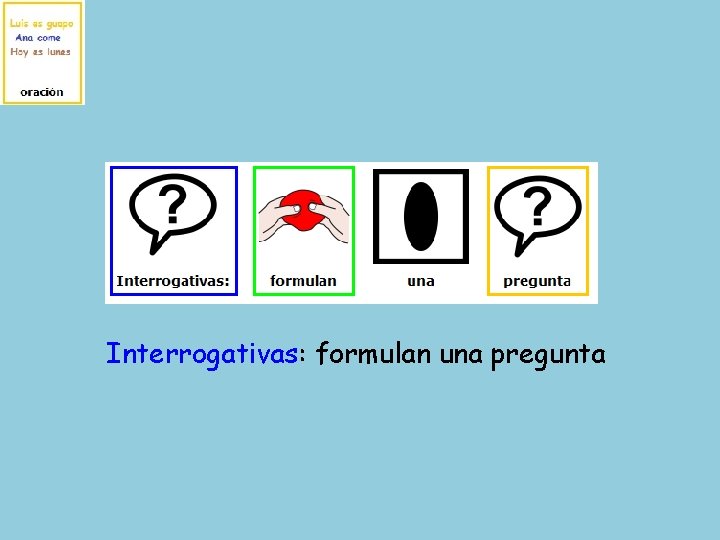 Interrogativas: formulan una pregunta 