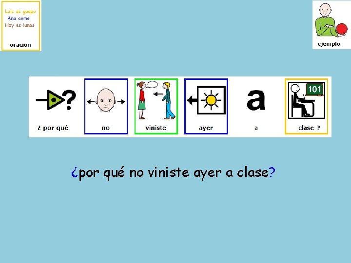 ¿por qué no viniste ayer a clase? 