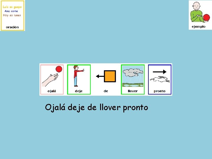 Ojalá deje de llover pronto 