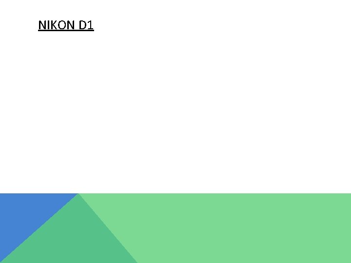  NIKON D 1 