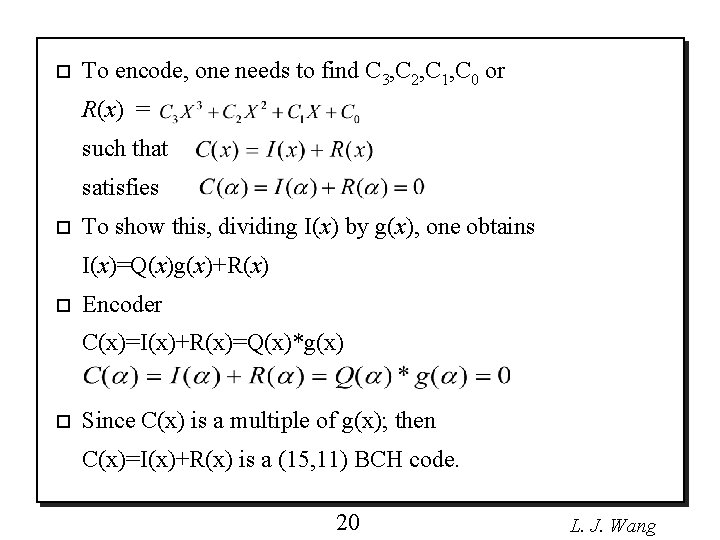 Introduction To Reedsolomon Coding Part I 1 L