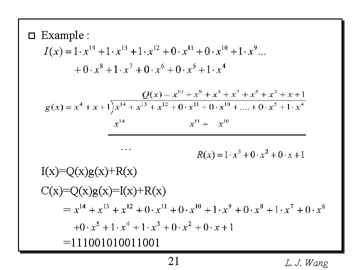 Introduction To Reedsolomon Coding Part I 1 L