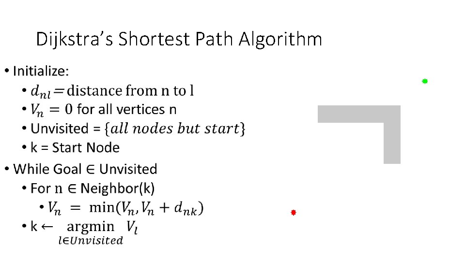 Dijkstra’s Shortest Path Algorithm • 