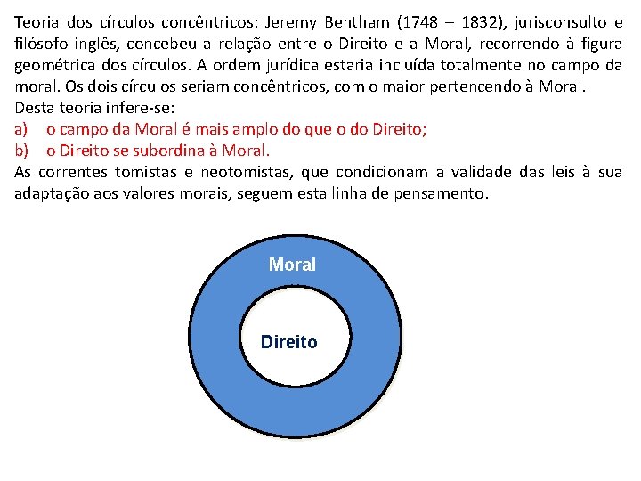 Teoria dos círculos concêntricos: Jeremy Bentham (1748 – 1832), jurisconsulto e filósofo inglês, concebeu