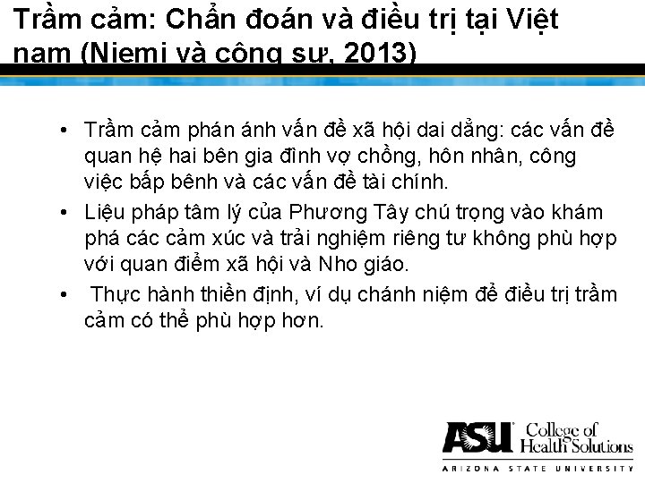 Trầm cảm: Chẩn đoán và điều trị tại Việt nam (Niemi và cộng sự, Trầm cảm: Chẩn đoán và điều trị tại Việt nam (Niemi và cộng sự,