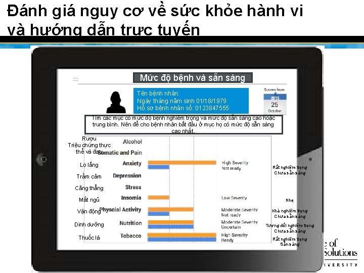 Đánh giá nguy cơ về sức khỏe hành vi và hướng dẫn trực tuyến Đánh giá nguy cơ về sức khỏe hành vi và hướng dẫn trực tuyến