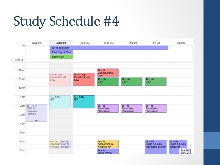 Study Schedule #4 