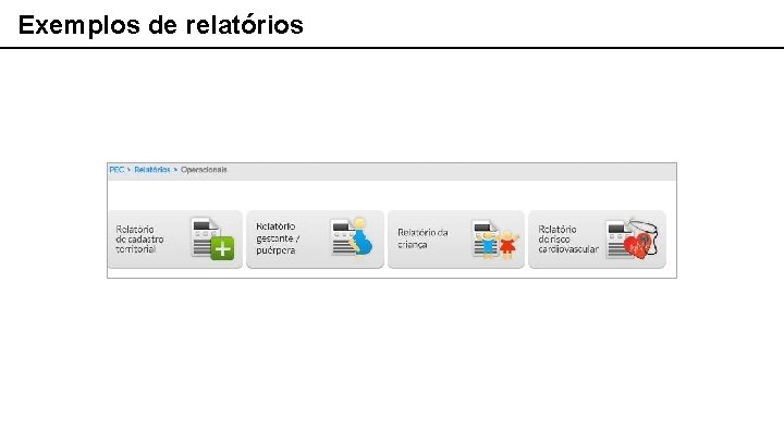 Exemplos de relatórios 