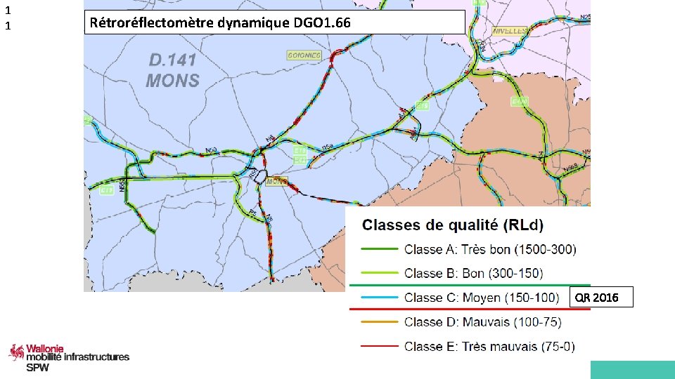 1 1 Rétroréflectomètre dynamique DGO 1. 66 QR 2016 Service public de Wallonie mobilité