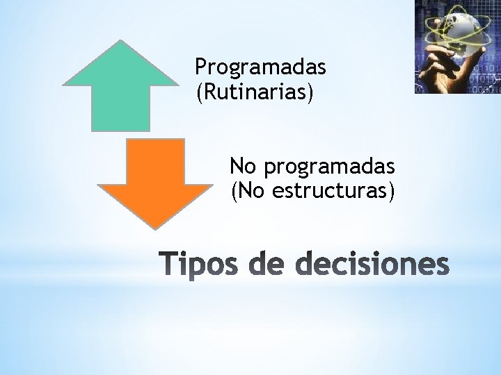 Programadas (Rutinarias) No programadas (No estructuras) 