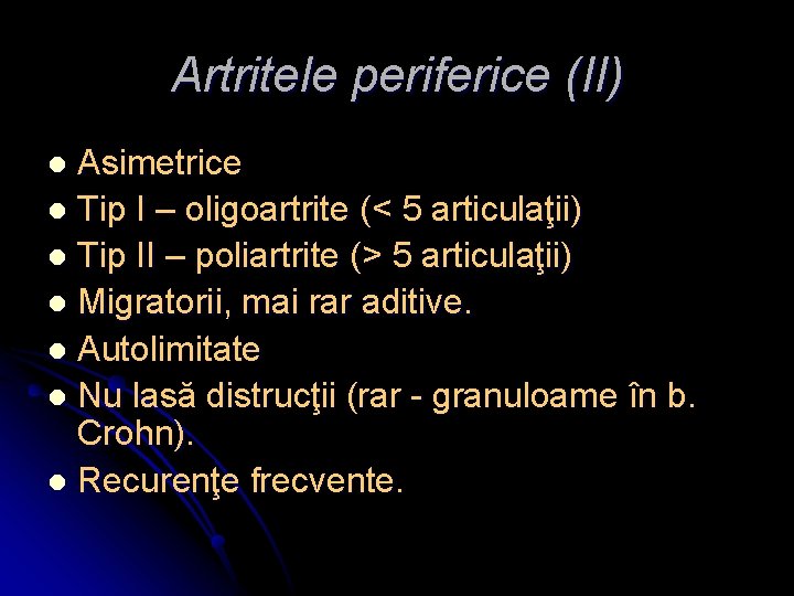 articulatii periferice