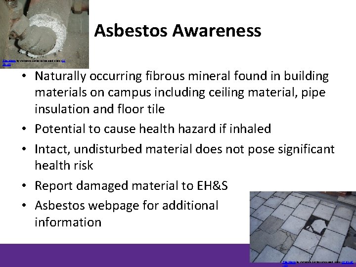 Asbestos Awareness This Photo by Unknown Author is licensed under CC BY-ND • Naturally