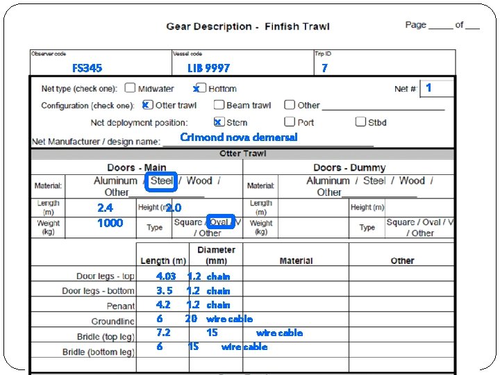 FS 345 LIB 9997 x x x Crimond nova demersal 2. 4 1000 2.