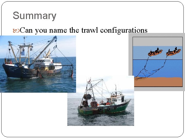 Summary Can you name the trawl configurations below 
