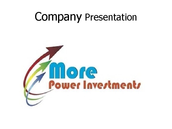 Company Presentation Company Presentation