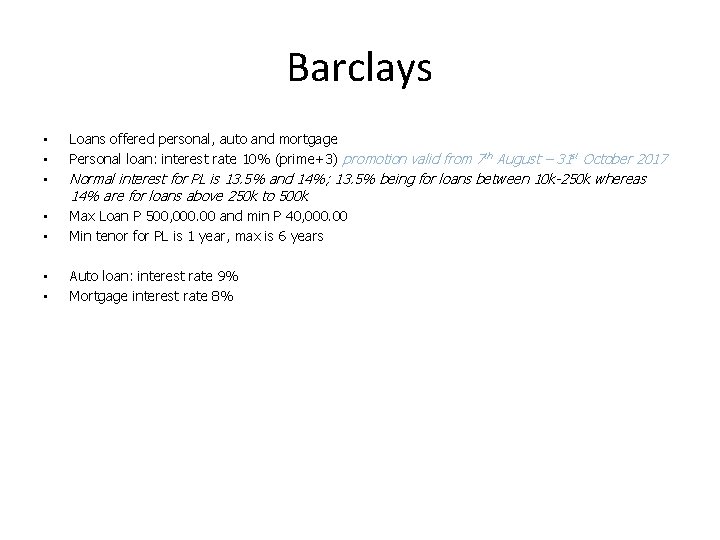 Barclays • • • Loans offered personal, auto and mortgage Personal loan: interest rate Barclays • • • Loans offered personal, auto and mortgage Personal loan: interest rate