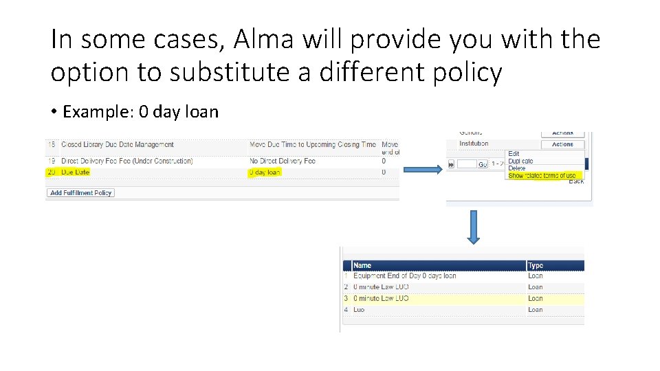 In some cases, Alma will provide you with the option to substitute a different