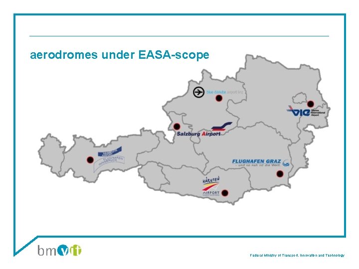 aerodromes under EASA-scope Federal Ministry of Transport, Innovation and Technology 