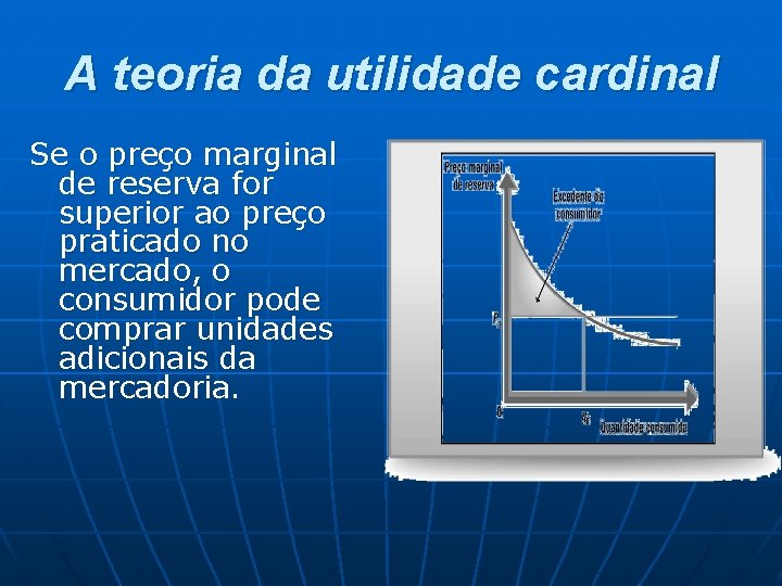 A teoria da utilidade cardinal Se o preço marginal de reserva for superior ao A teoria da utilidade cardinal Se o preço marginal de reserva for superior ao