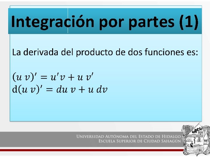 Integración por partes (1) 