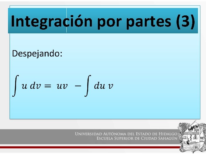 Integración por partes (3) 