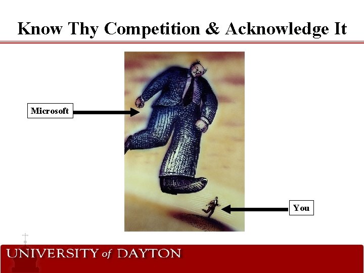 Know Thy Competition & Acknowledge It Microsoft You 