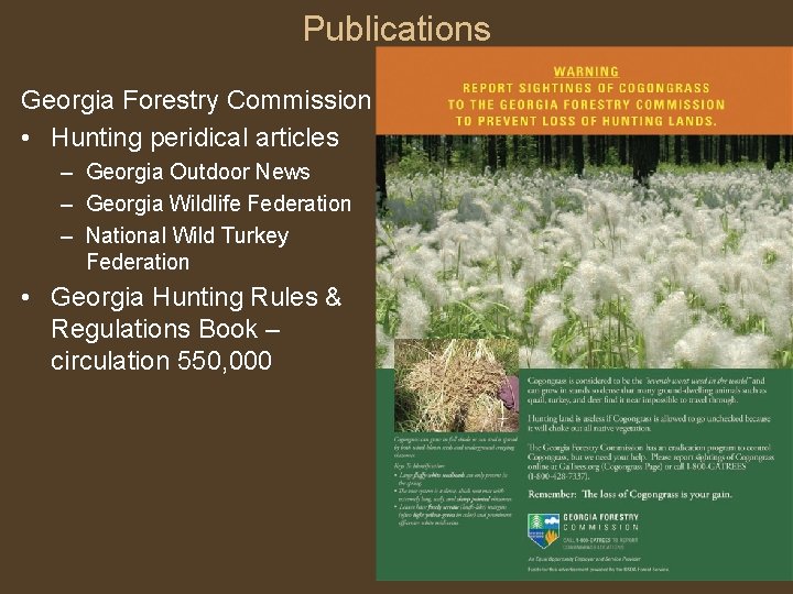 Publications Georgia Forestry Commission • Hunting peridical articles – Georgia Outdoor News – Georgia