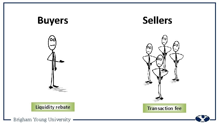 Buyers Liquidity rebate Brigham Young University Sellers Transaction fee 