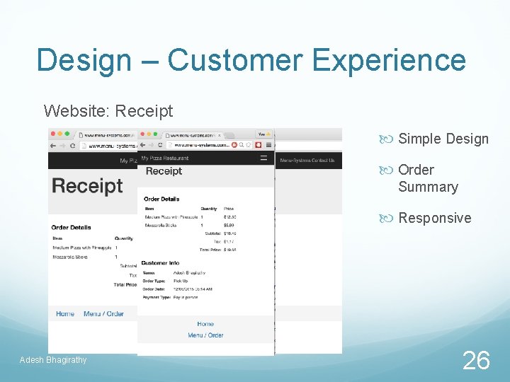 Design – Customer Experience Website: Receipt Simple Design Order Summary Responsive Adesh Bhagirathy 26