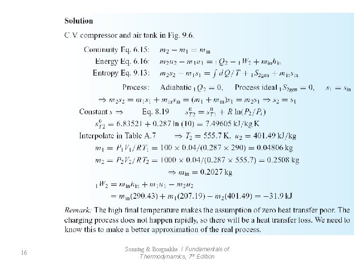 16 Sonntag & Borgnakke / Fundamentals of Thermodynamics, 7 th Edition 