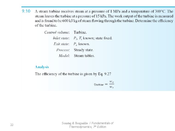 22 Sonntag & Borgnakke / Fundamentals of Thermodynamics, 7 th Edition 