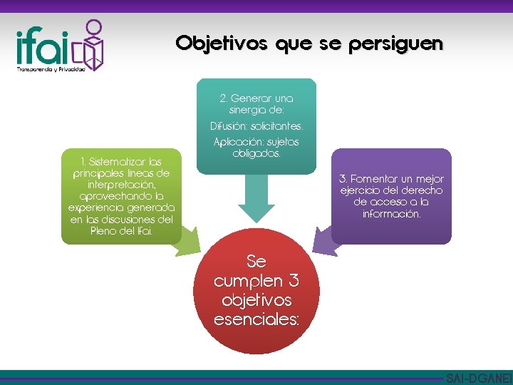 Objetivos que se persiguen 2. Generar una sinergia de: 1. Sistematizar las principales líneas