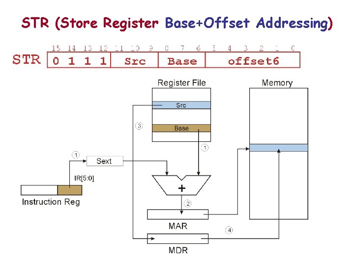 STR (Store Register Base+Offset Addressing) 